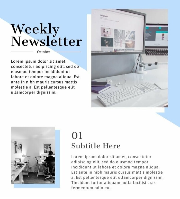 Weekly newsletter