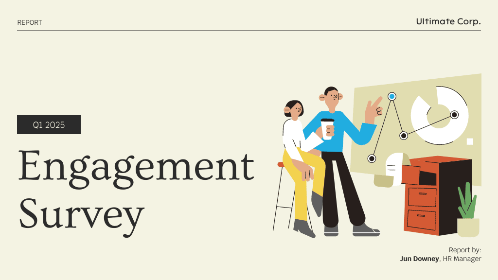 brand awareness employee-engagement-survey-results-cover-slide