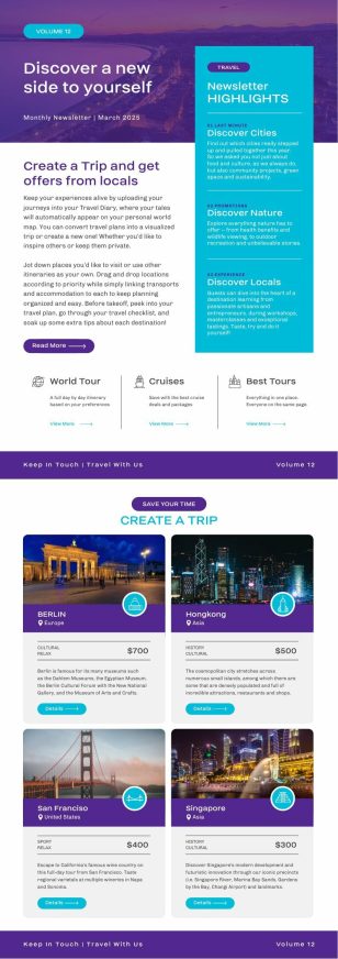 Travel Email Newsletter