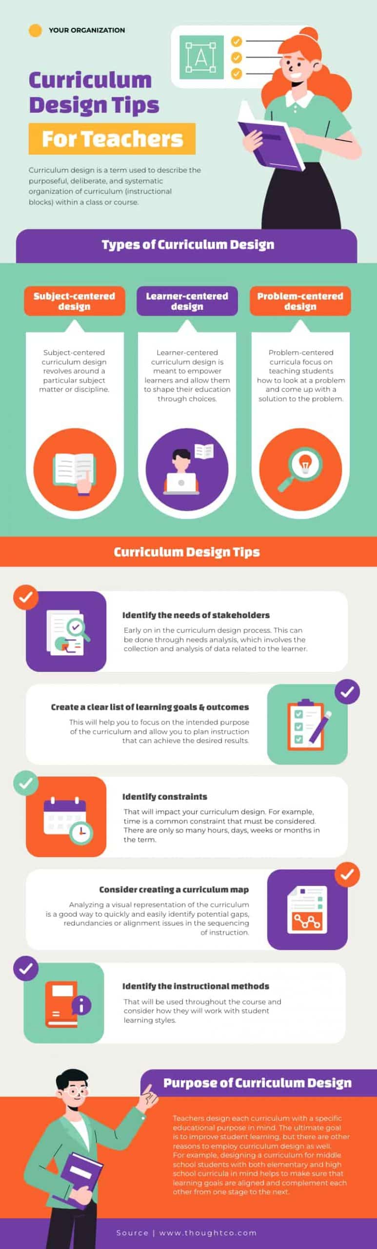 curriculum design tips for teachers infographic