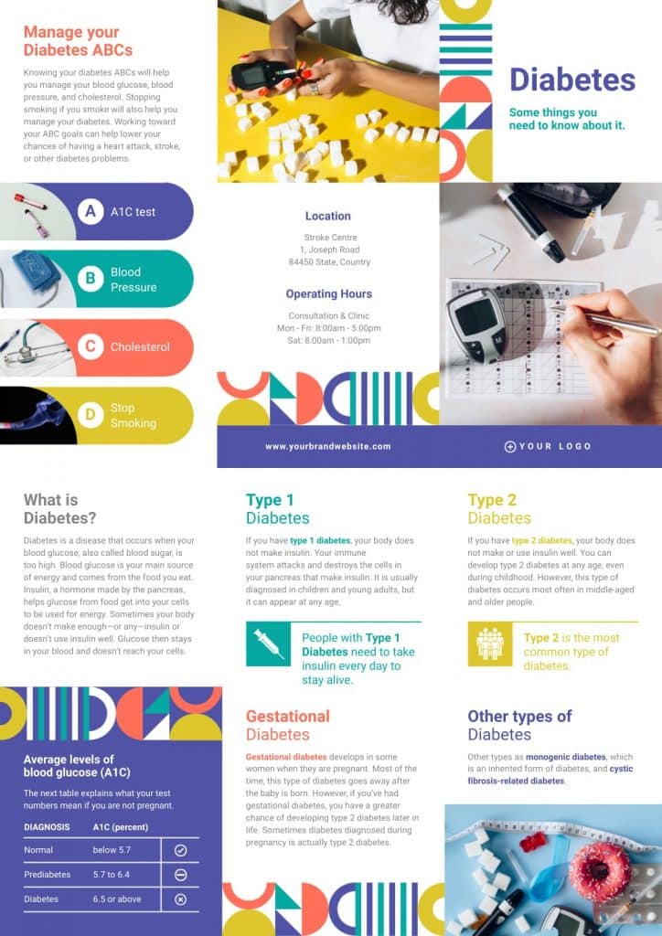 brochure template using visual stimuli around the message