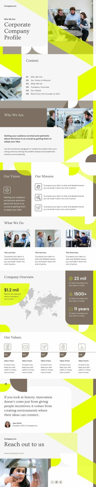 Geometric Company Profile Widescreen