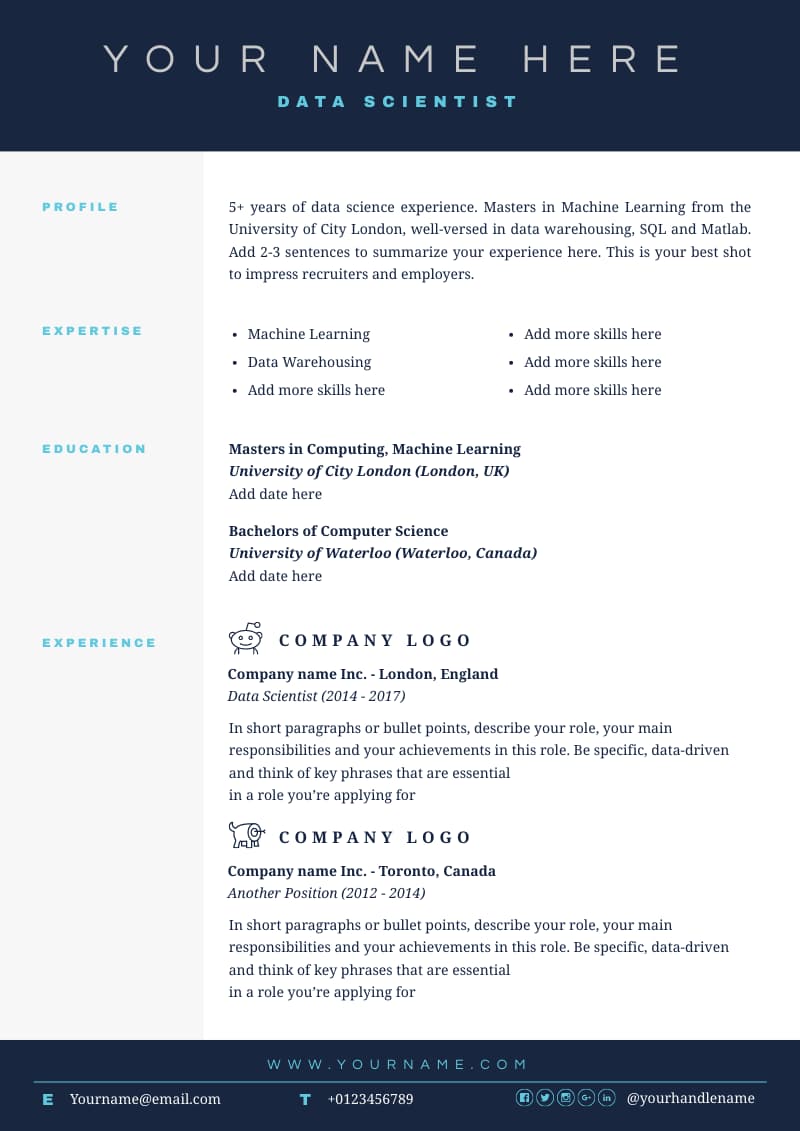 Curriculum vitae minimaliste