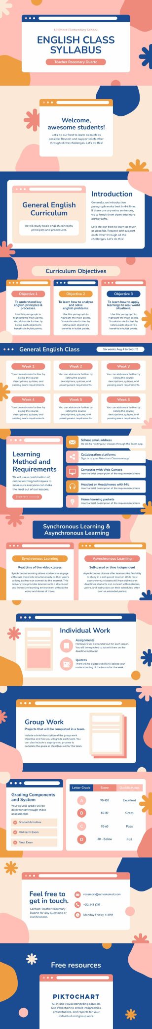 English Class Syllabus Widescreen