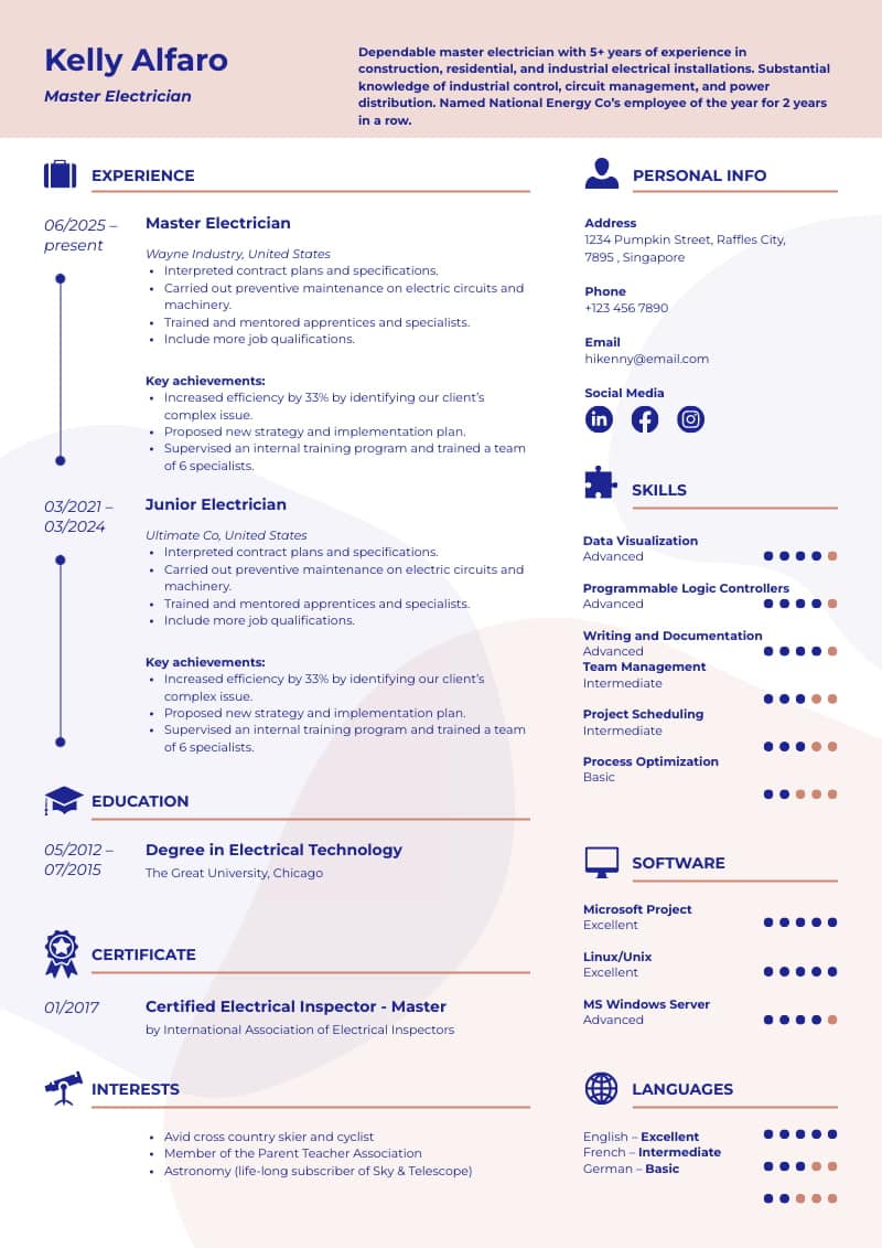 simple ats resume template