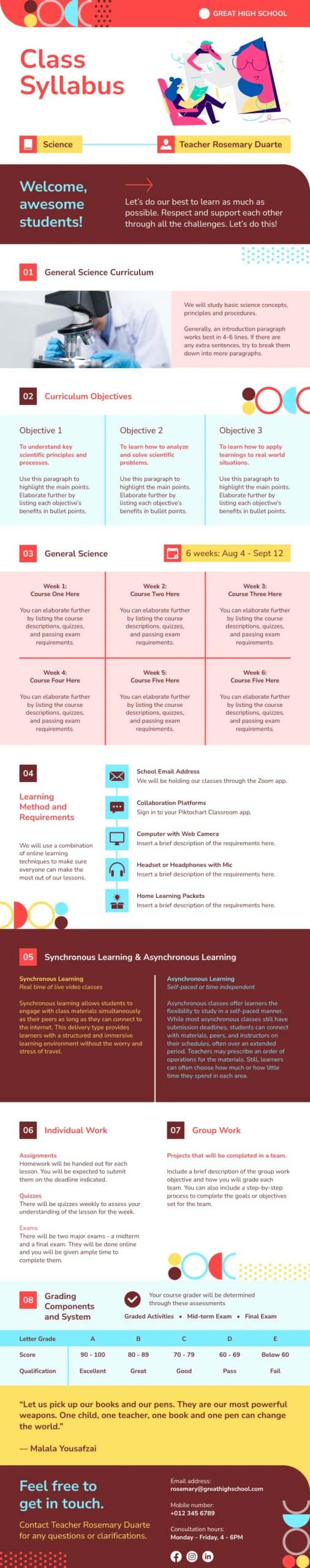 syllabus infographic template