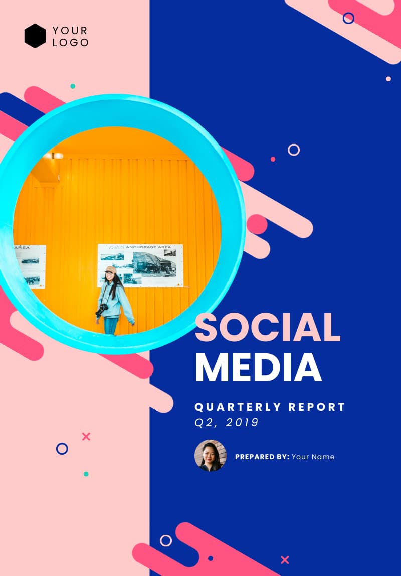 social media report template cover