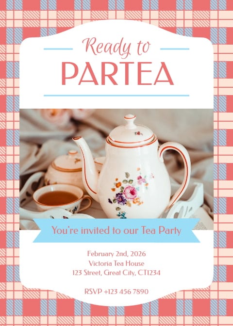 tea party invitation template