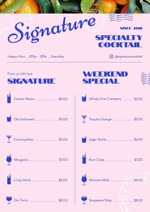 Drink Menu