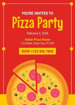 Pizza Party Invitation