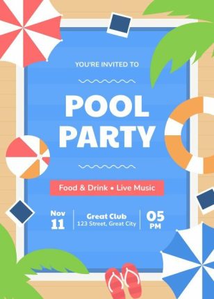 Pool Party Invitation