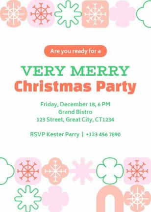 Work Christmas Party Invitation