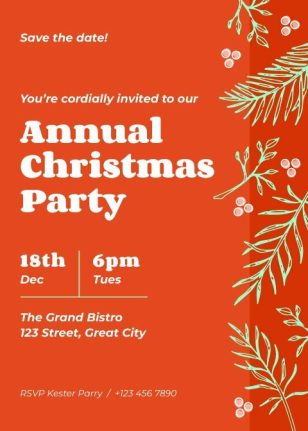 Christmas Party Invitation Card