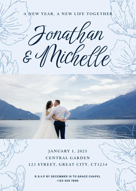 New Year’s Eve Wedding Invitation