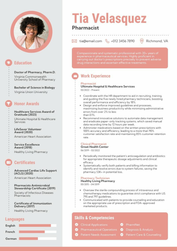 Pharmacist CV