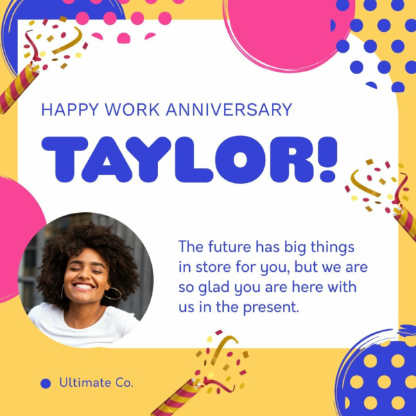 Work Anniversary Congratulations Instagram Post