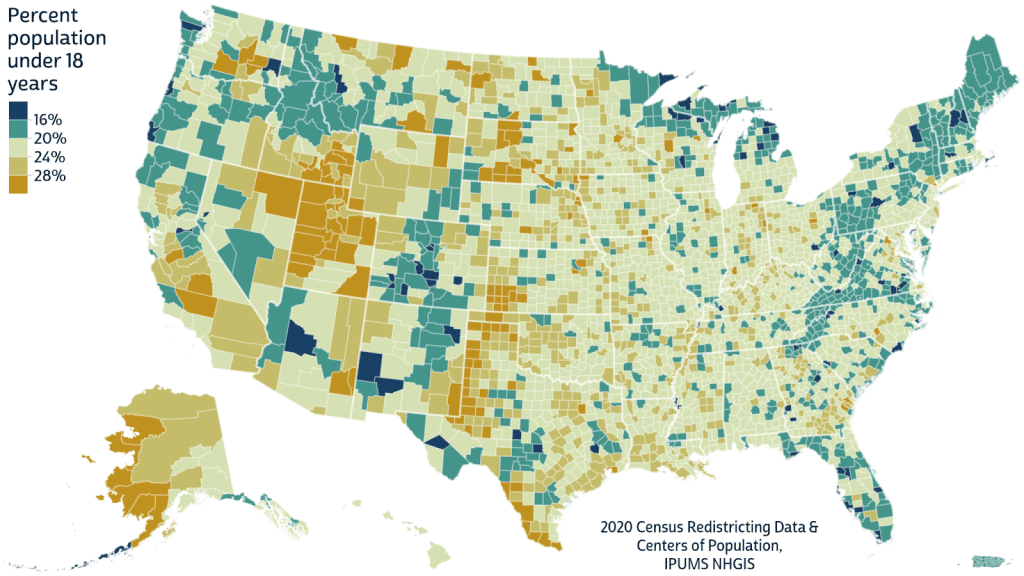 geospatial map of population by UWM