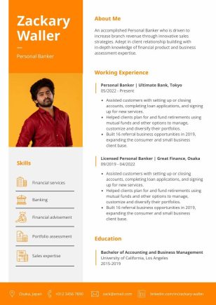 Banking Resume Format