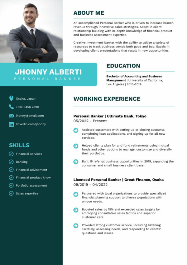 Modern Banker Resume