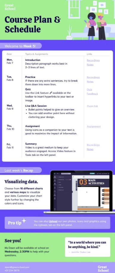 editable course syllabus template with schedule free education learning support services, free download