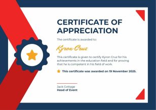 Modern Certificate of Appreciation