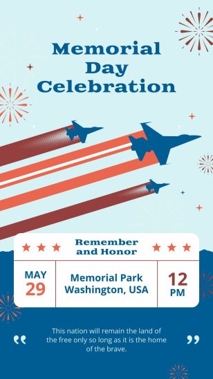 Memorial Day Activities Instagram Story