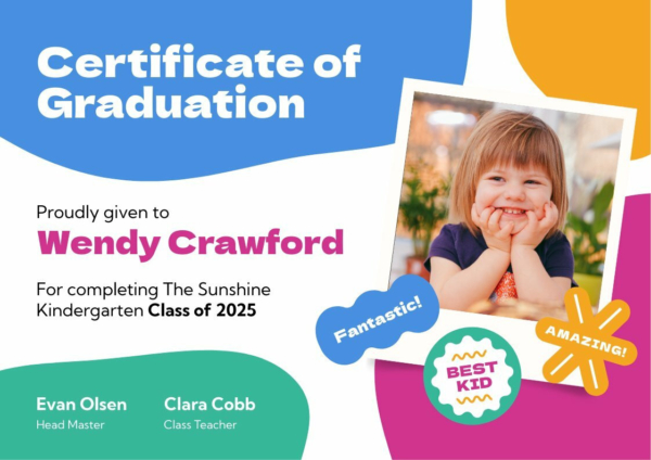 Pre-K Graduation Certificate