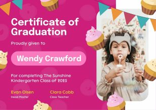 Kindergarten Certificate of Completion