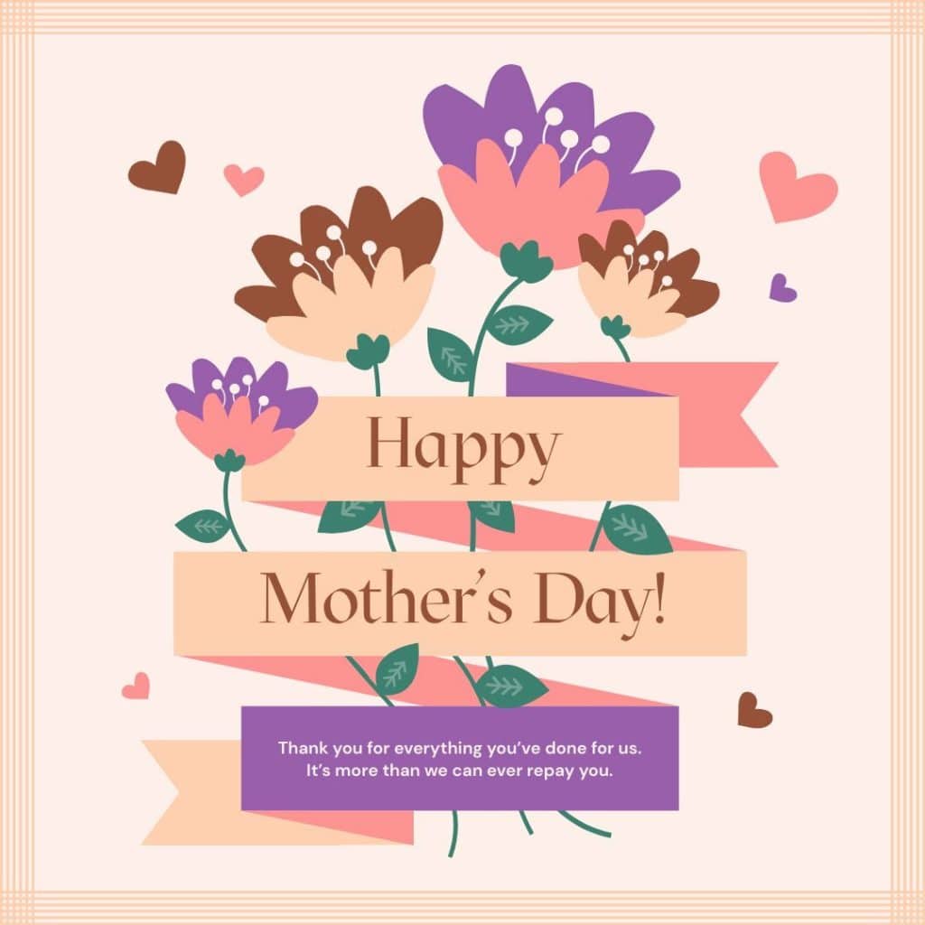 floral mother's day gift social media template