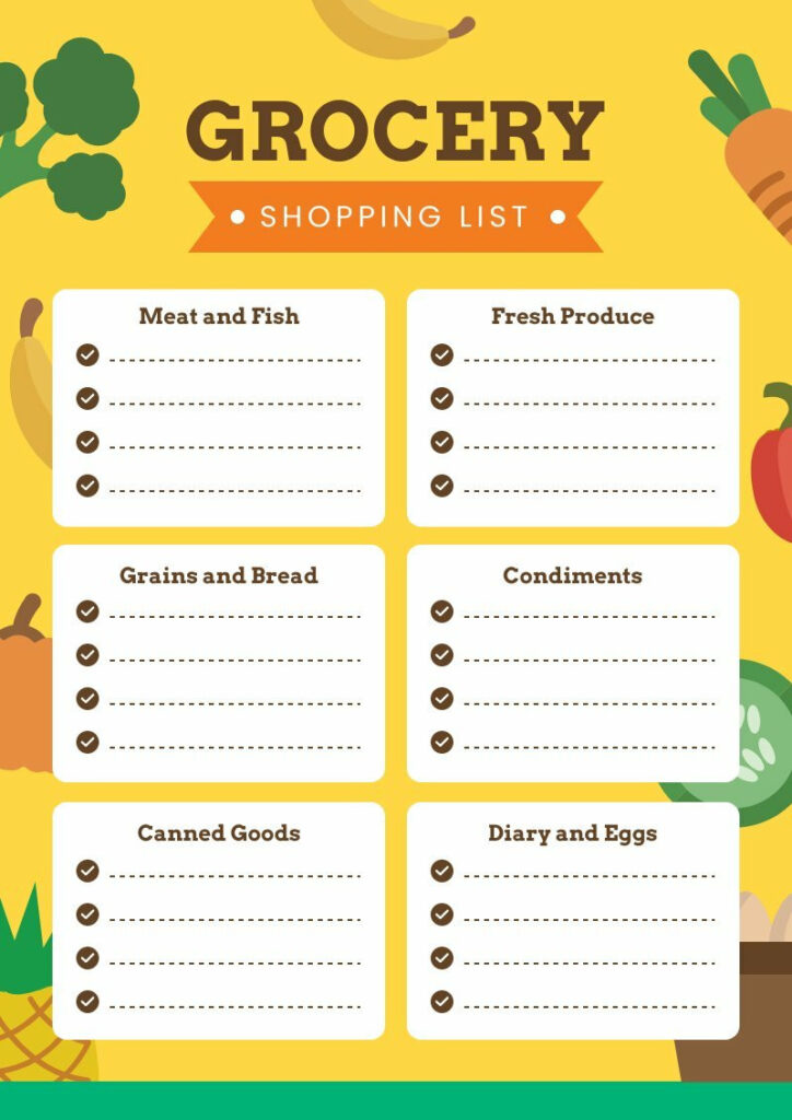 grocery checklist