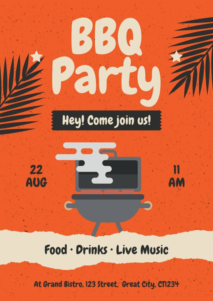 editable bbq flyer template