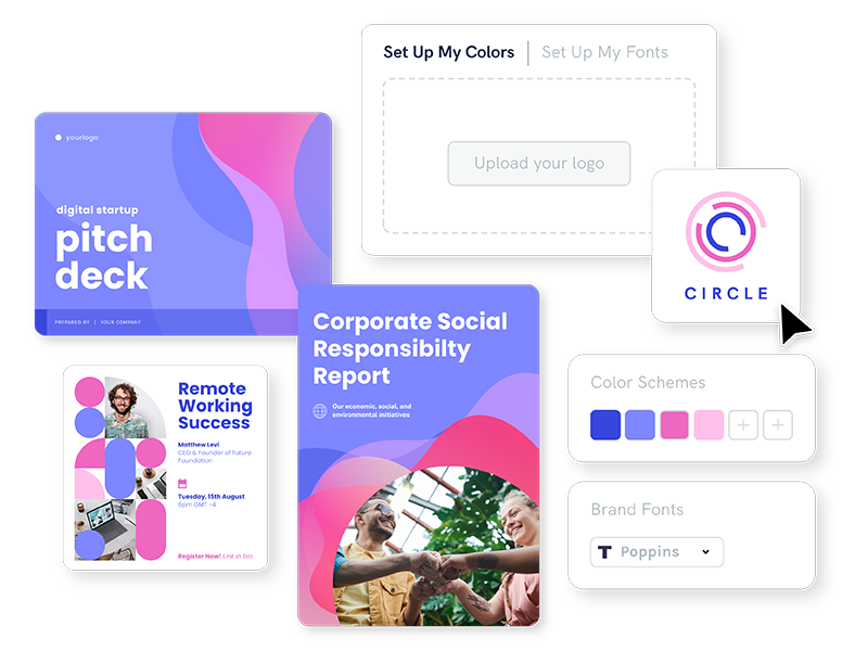 branding features in piktochart