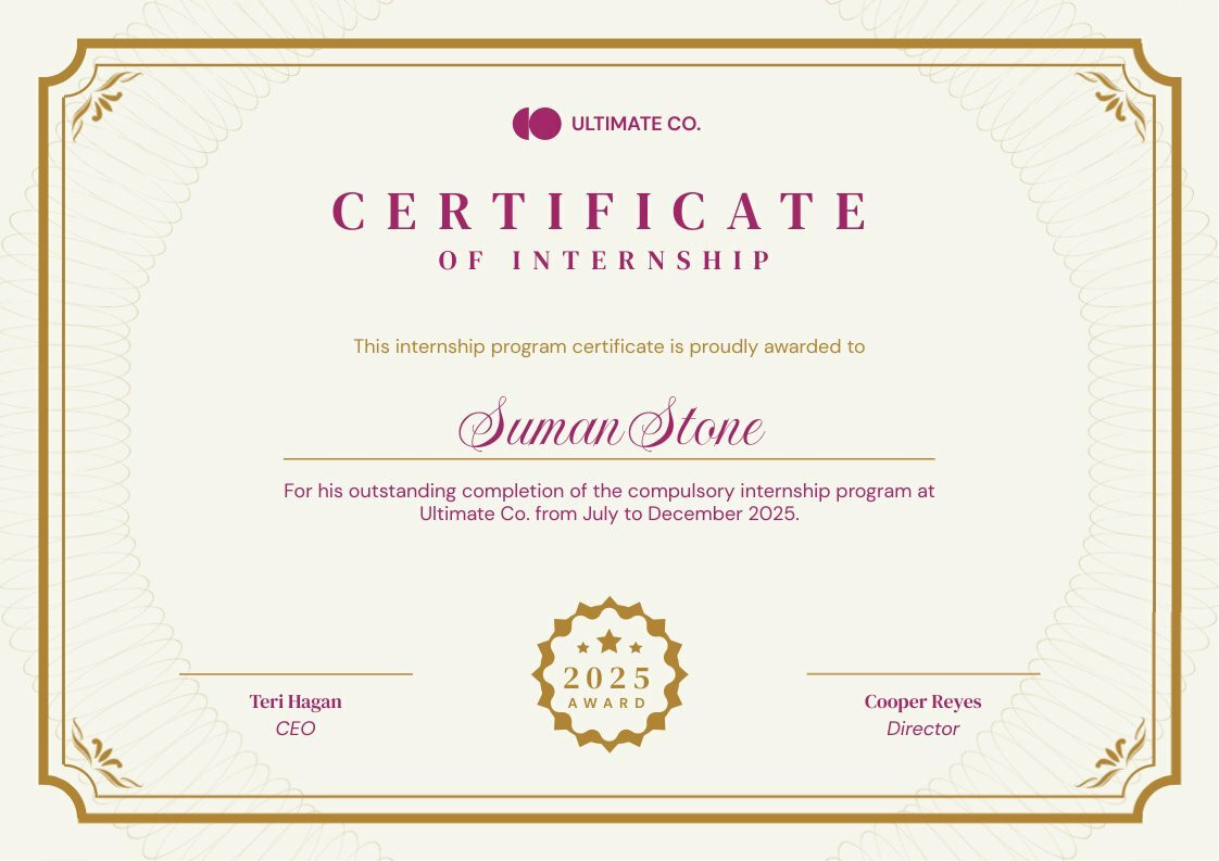 internship certificate template you can customize download and print