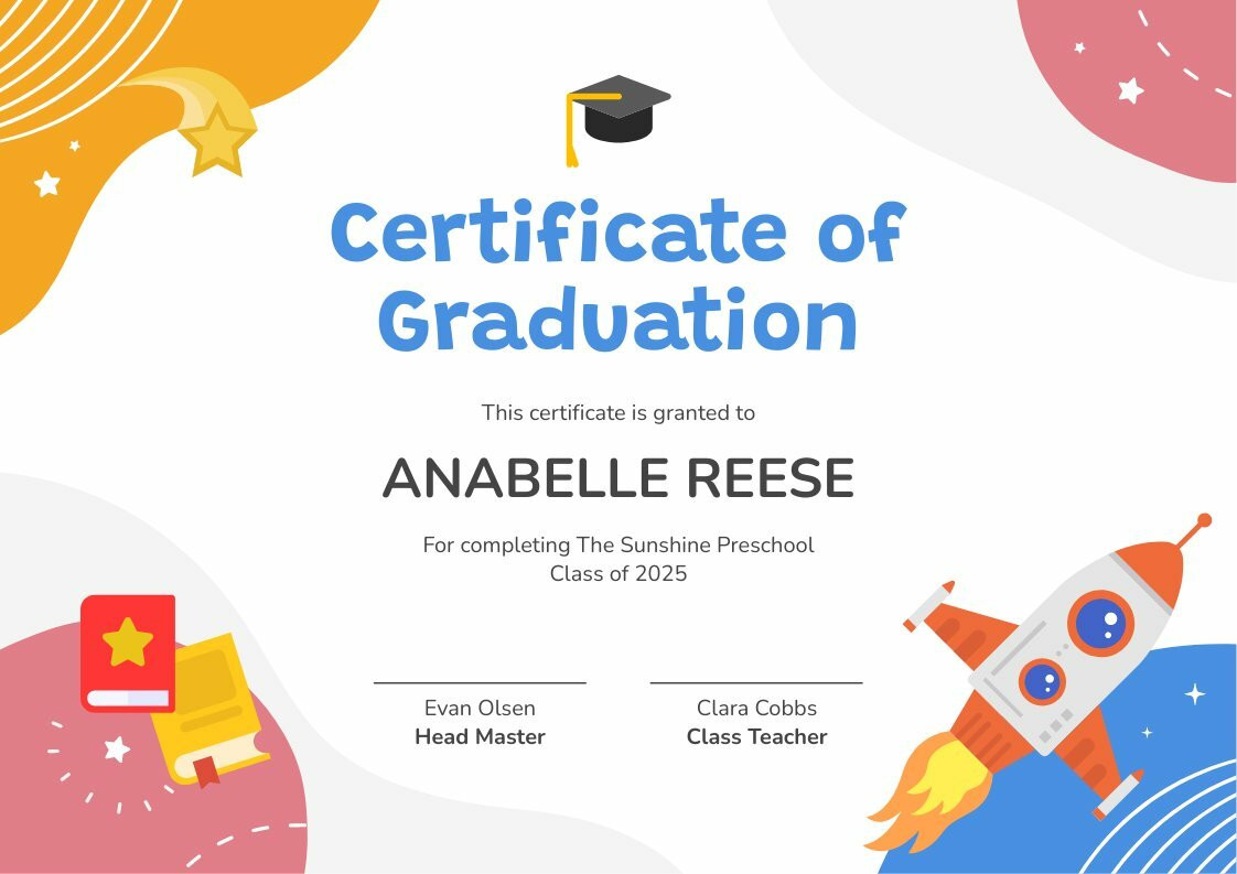 school certificate template