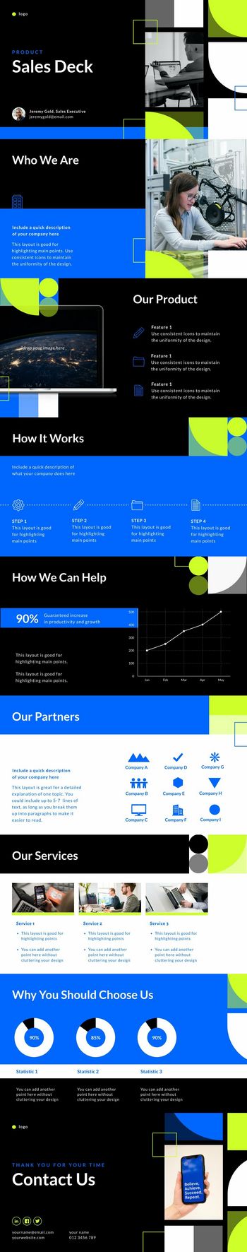 sales presentation template for your product or service