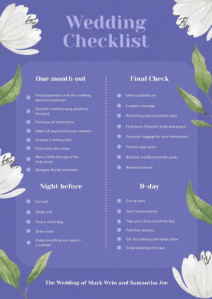 Wedding Planning Checklist