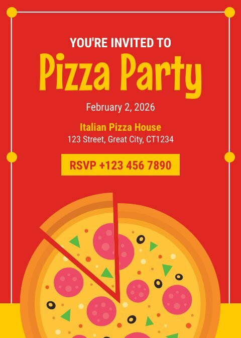 Pizza Party Invitation