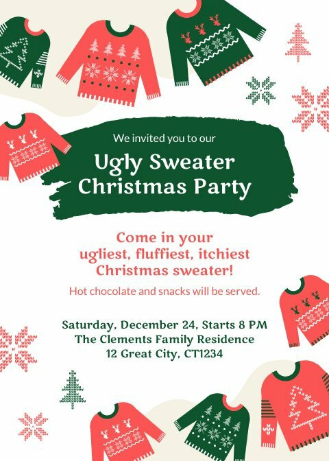 Ugly Sweater Party Invitation