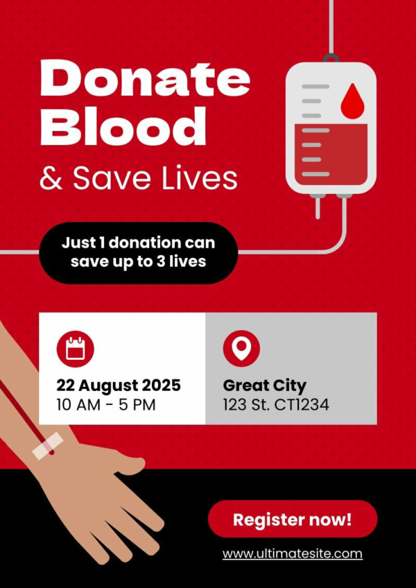 Modern Blood Donation Poster