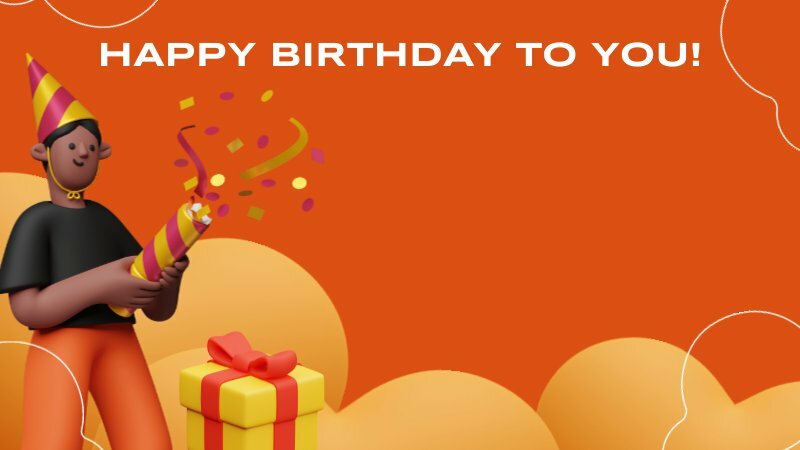 template for birthday themed zoom background images you can adjust and personalize