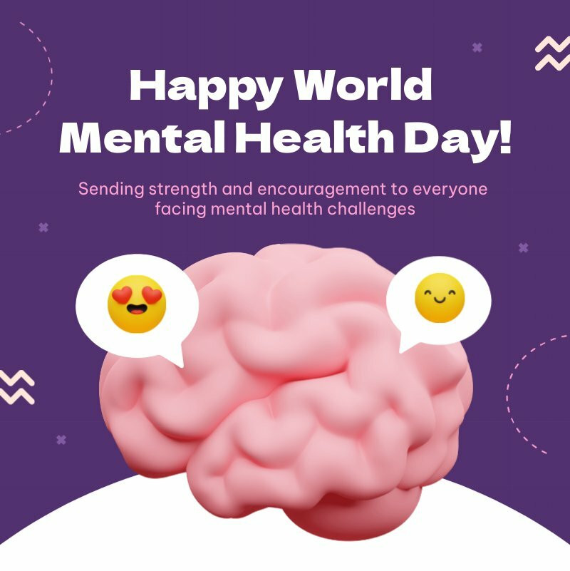 eye catching digital poster to celebrate mental health day