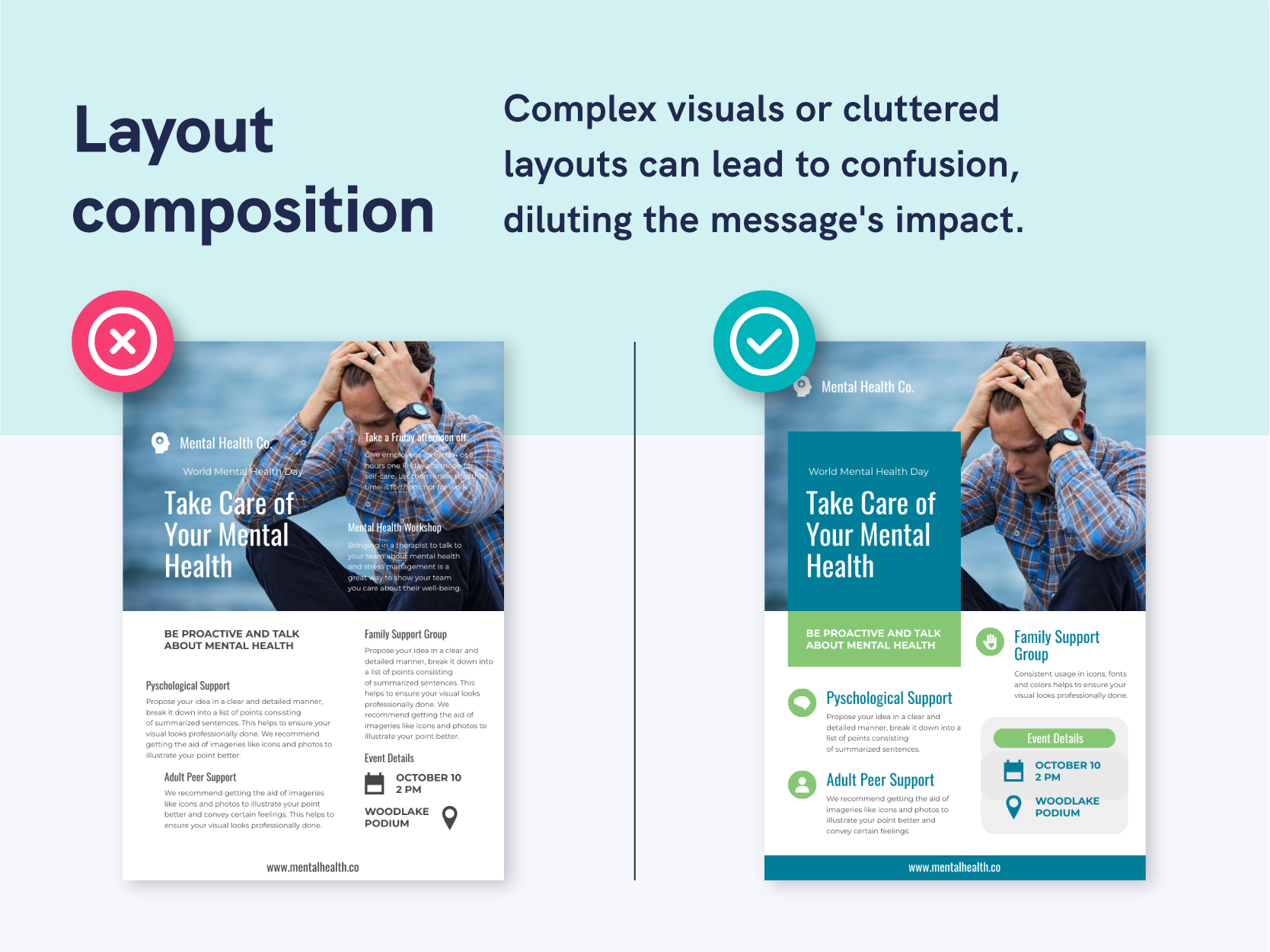 layout for mental health awareness poster