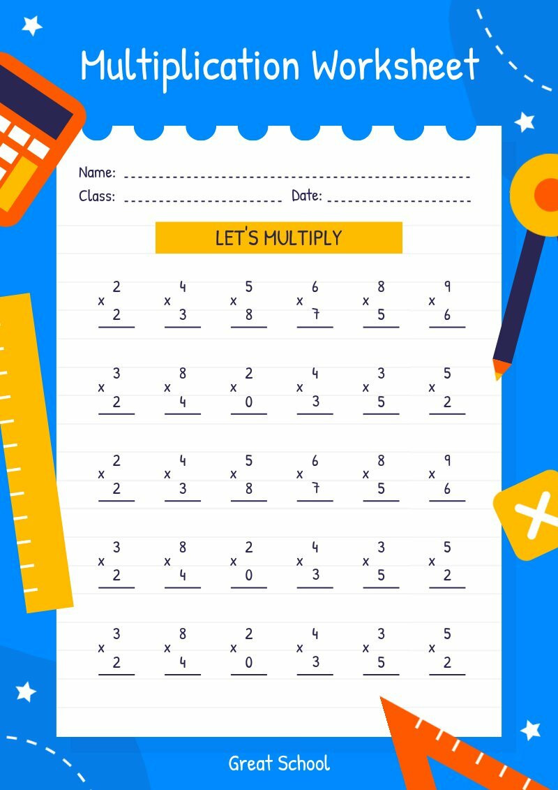 editable worksheets template about multiplication tables 