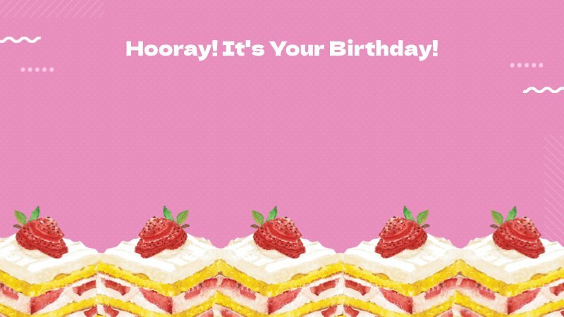 template for birthday themed zoom background images you can adjust and personalize