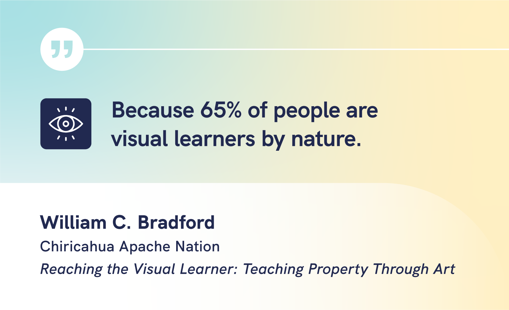 quote about human as visual learner