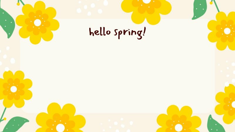 template with spring background image you can download for your video conferencing