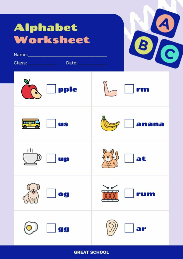 Alphabet Worksheet