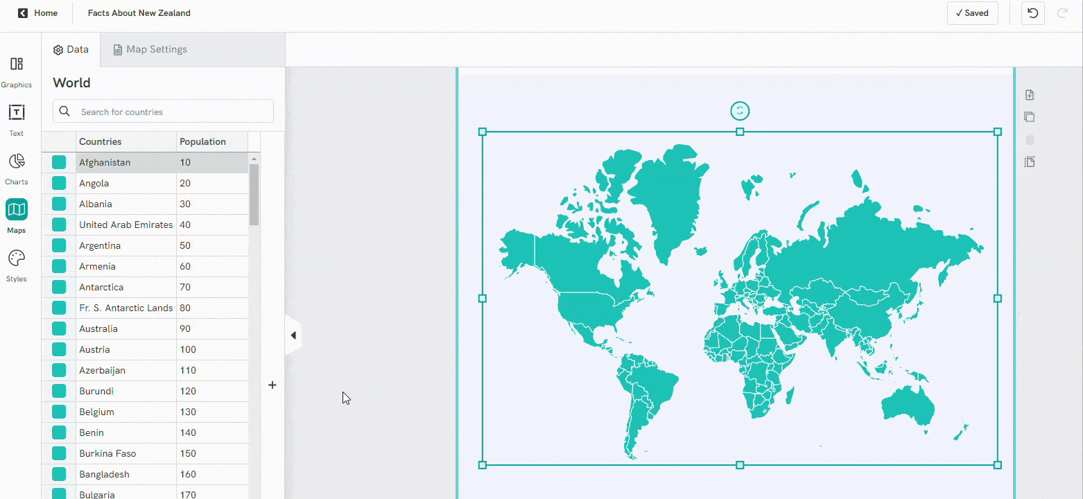 change the color of base map to create customized maps