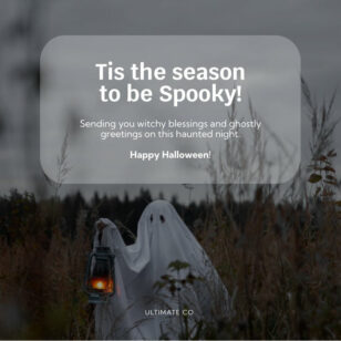 Simple Spooky Happy Halloween Instagram Post