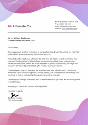 Business Thank You Letter